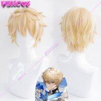 Gepard Cosplay Wig Game Honkai Star Rail Light Gold Short Hair Astral Express Captain Silvermane Guard Heat-Resistant Fiber Hair