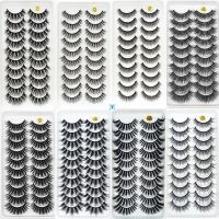 5/10 pairs 100 Real Mink Eyelashes 3D Natural False Eyelash