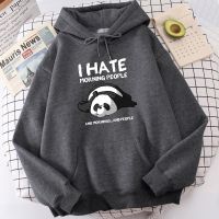 Lazy Panda I Hate Morning People Hoodies Men Gorgeous Fashionsweatshirt Casual Spiritual Sportswears Retro Soft Hoodie MenS