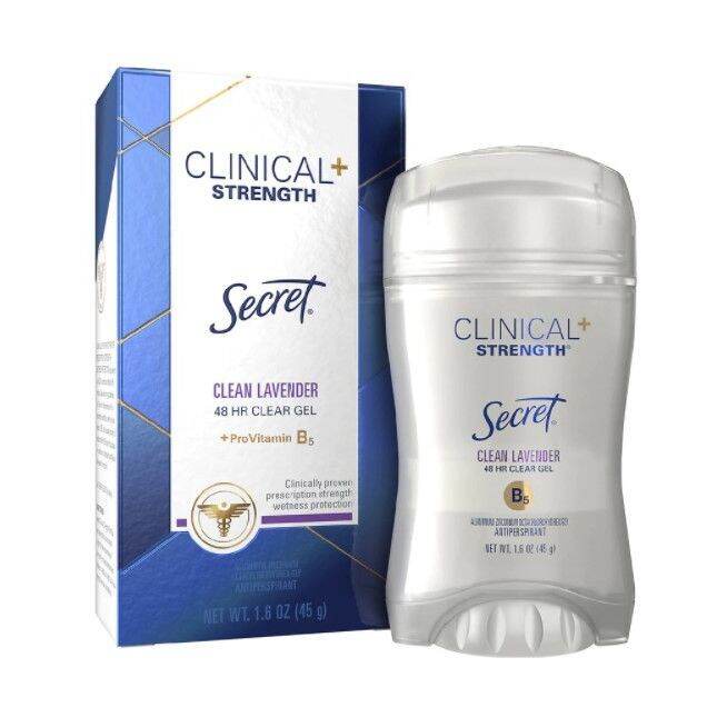 Secret Clinical Strength Clear Gel Antiperspirant Deodorant, Clean ...