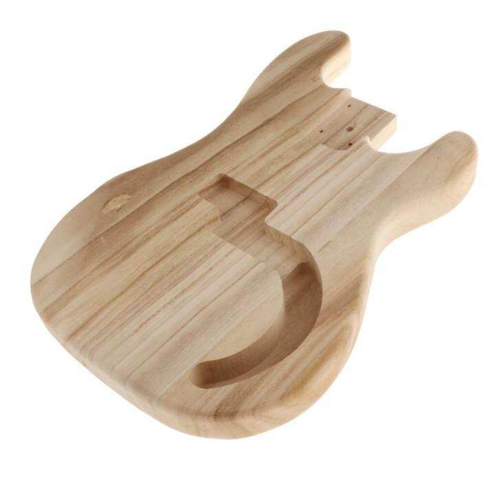 LazaraSport Unfinished Electric Bass Body Maple Solid Wood Blank Barrel for Precision Bass