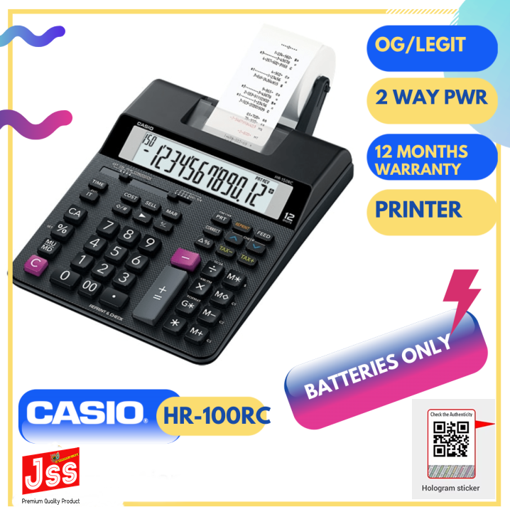 Casio Printing Calculator Adding Machine HR100RC Calculators Heavy