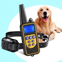 ZZOOI Dog Training Collar Rechargeable Collars with LED Light Vibration Shock Beep Adjustable Waterproof Pet Train Medium Large Dogs