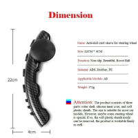 รถพวงมาลัยจับคาร์บอนไฟเบอร์รถป้องกันการลื่นไถลพวงมาลัยฝาครอบล้อคุ้มครองสากลไม่ลื่นกรณีล้อรถ2ชิ้น
