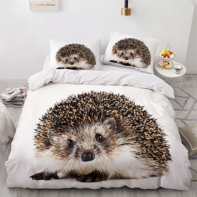 ชุดสัตว์หมูหนูแฮมสเตอร์เม่นผ้าปูที่นอนผ้านวมผ้าคลุมเตียงแมวและปลอกหมอน200X200ซม. 3ชิ้น