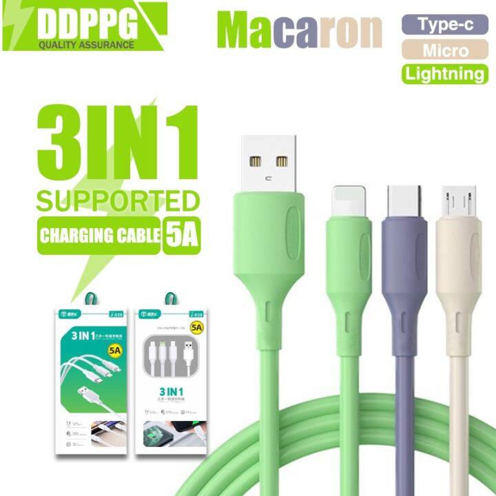 สายชาร์จ-3-in-1-สายชาร์จเร็ว2-4a-fast-charging-cable-สายชาตแบตเร็ว-1m-สำหรับ-micro-type-c-อเดปเตอร์-ชาร์จ-สายชาตแบต-sumsung-สายชาตแบตเร็ว