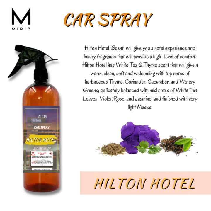 MIRIS Air Freshener For Car/Home, HILTON HOTEL FLAVOR, Car Perfume