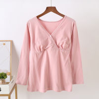 New Fashionable Pregnant Women Comfortable Outer Wear Loose Long-sleeved Tops for Breastfeeding