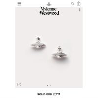 Vivienne Westwood Spot ทึบต่างหูดาวเสาร์กึ่งสเตอริโอสีเงินคลาสสิก