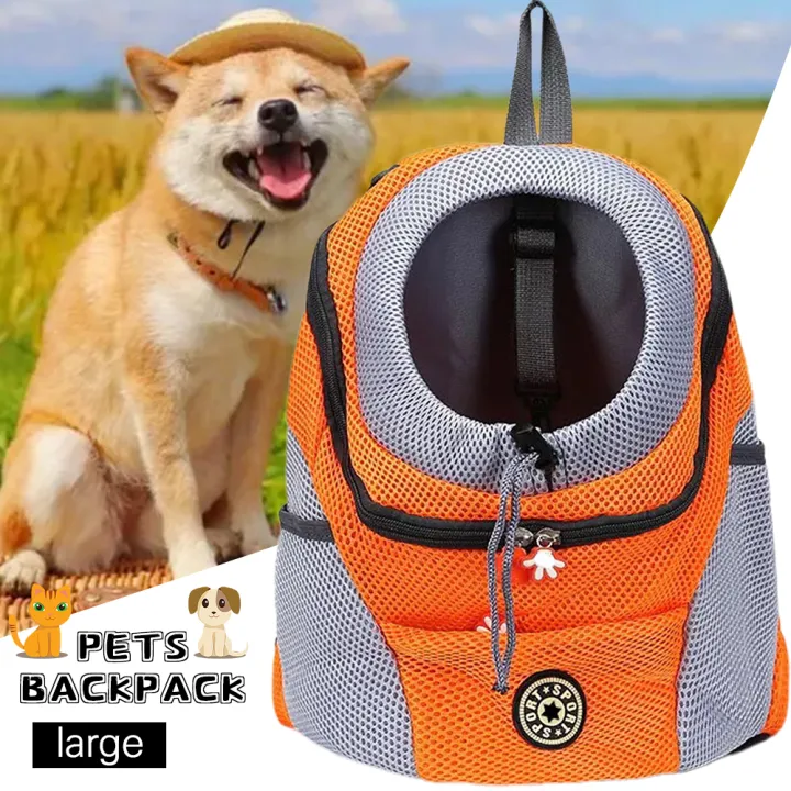 Dog Carrier Backpack Mesh Breathable Dog Bag Head Out Design Front Pack