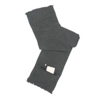 ✤ Unisex Heating Scarf USB Electric Men Women Winter Warm Scarf Neck Protection Washable Solid Grey