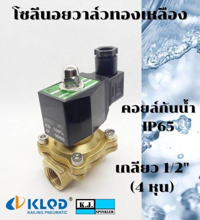 โซลีนอยวาล์วทองเหลือง-ขนาด-1-2-นิ้ว-ปกติปิด-nc-2-2-คอยล์กันน้ำ-ip65-ac220v-ac24v-dc24v-dc12v