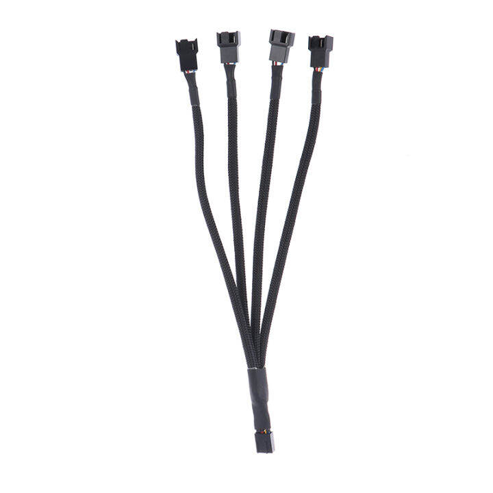 chaju1797160 PWM Fan Splitter 4pin Adapter Cable 1 to 1 2 3 4 Computer