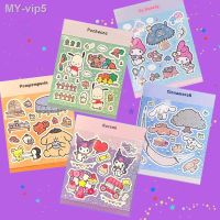 Sanrio Mymelody Japanese Cute Pet Family Hand Account Guka Laser Idol Sticker Laptop Car Luggage Waterproof Removable Sticker