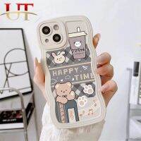 เคสด้านหลังเป็นซิลิโคนนิ่มป้องกันการตกสำหรับ A3S OPPO A16 A15S A5S A9 A5เคสโทรศัพท์ลายหมีชานมน่ารักแฟชั่น2020ป้องกันการตก