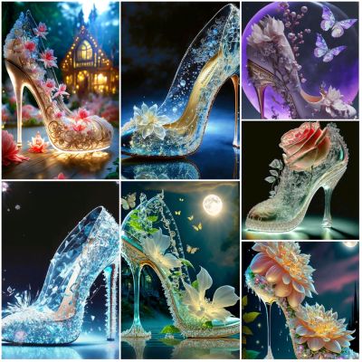 Fantasy High-Heeled Landscape Diamond Painting New 2023 DIY Mosaic Diamond Embroidery Dream Princess Shoes 5D Cross Stitch A64