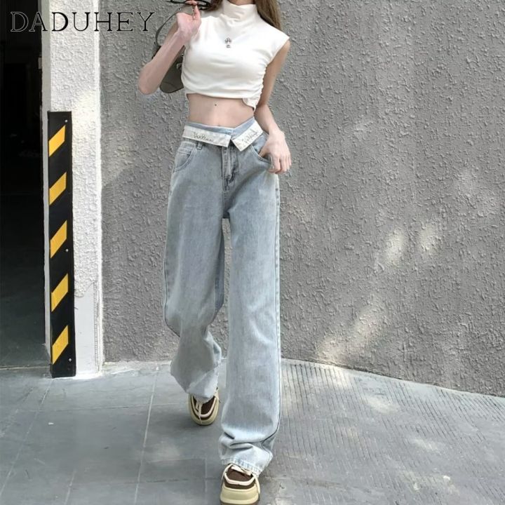 daduhey-2023-new-jeans-womens-summer-thin-straight-pants-loose-slimming-mopping-casual-wide-leg-jeans