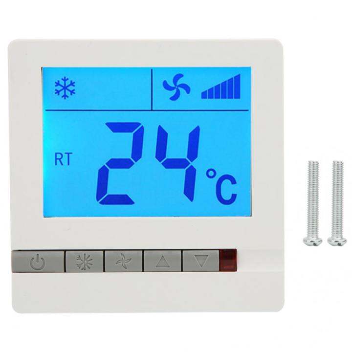 LCD Digital Thermostat Delay Compressor Protection Fan Coil Unit