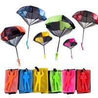 6 PcsSet Solid Parachute Outdoor Plaza Childrens Flying Toy for Children