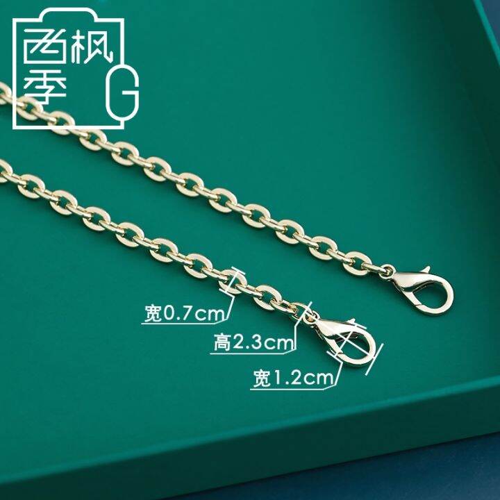 suitable-for-lv-old-flower-three-in-one-bag-flat-o-thin-chain-light-gold-and-silver-metal-chain-bag-chain-replacement-shoulder-strap-strap-accessories