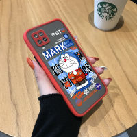 เคสแข็งมีน้ำค้างแข็งโปร่งใสปลอกสำหรับ Samsung Case4you Galaxy A12 Samsung A12 5G ลายการ์ตูนโดราเอมอนเคสโทรศัพท์