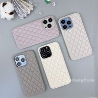 Suitable For Casing Classic Diamond Pattern Liquid Silicone Full Cover Compatible for IPhone 13 12 11 Pro X XS MAX XR Shockproof Case