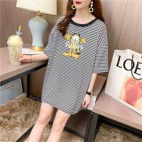 COD DSFDGDFFGHH Short-Sleeved T-Shirt Women Plus Fat 100kg Korean Style mm Summer Dress Extra Large Womens Loose Top