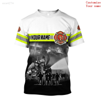 2023 NEW Custom Name Firefighter 3d Full Print T-shirt Harajuku Street Clothing Summer T-shirt Men And Women Role Playing Short Sleeve 06 brand new T-shirt