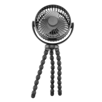 USB Charging Cable Parts 5200MAh Battery Portable Fan with 360° Pivoting, Personal Fan with Flexible Tripod for Travel,Outdoors