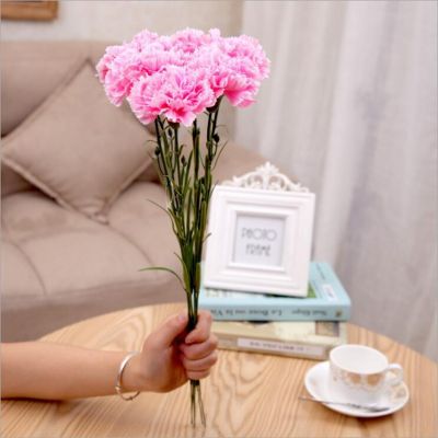 【cw】 1Pcs aartificial flowers Silk artificial Stamen Bud Bouquet flower for home Garden wedding Car corsage decoration crafts plants 【hot】