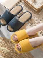 2021 New Hemp Shoes Men Slippers Slides Couples Indoor