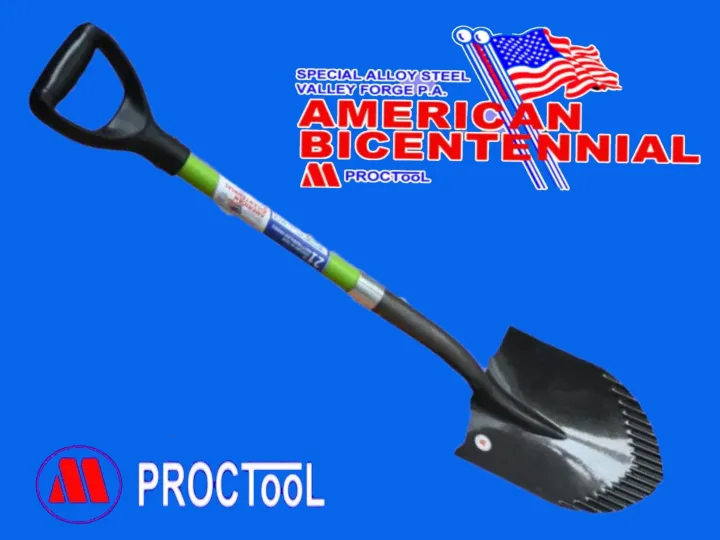AMERICAN BICENTENNIAL FIBERGLASS HANDLE SHOVEL S202 SHOVEL WITH CHISEL