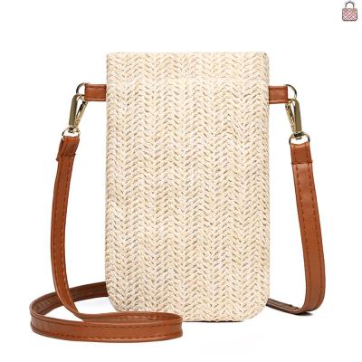 【Ready Stock】🚚Summer Women Mini Straw Crossbody Bags Hand Woven Beach Phone Wallet Purse