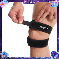 Bitak 1PCS เข่ากดแขนสนับสนุนผ้าพันแผล Pad วงเล็บยืดหยุ่นเข่า Hole Kneepad ความปลอดภัยบาสเกตบอลเทนนิส Cycling