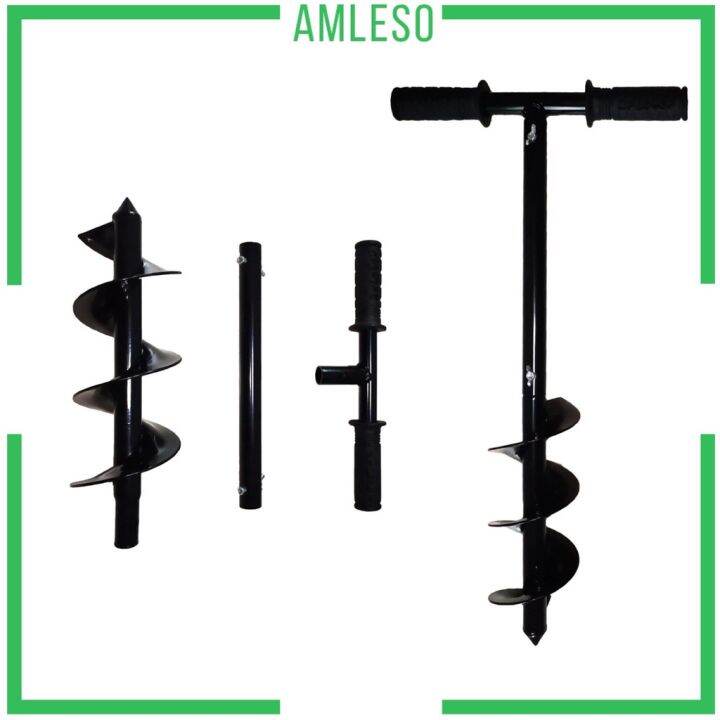 [amlesoMY] Manual Earth Auger Fence Post Drill Soil Digger Hole Borer 4