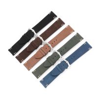 สายนาฬิกาหนังแกะระดับไฮเอนด์ Frosted Suede 20mm 22mm Quick Release Smartwatch Strap