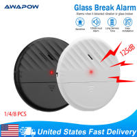 Awapow Wireless window door vition SENSOR 125dB Glass Break vition burglar SENSOR ALARM Home SAFETY ALARM systemhot Detector