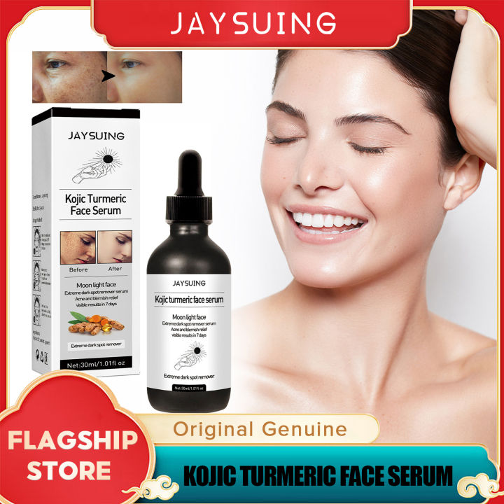 Jaysuing Kojic Turmeric Face Serum Dark Spot Corrector Serum Turmeric ...