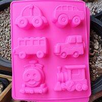 GL-แม่พิมพ์ ซิลิโคน รูปรถ 6 แบบ 6 ช่อง (คละสี) Car silicone mold