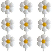 10Pcs Mini Daisy Foil Balloons Cute White Daisy Balloons Kids Birthday Gifts Wedding Decorations Flower Room Decors Photo Props Balloons