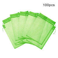 100pcs Fun Gift Flower Weatherproof Protecting Plant Gardening Tools Easy To Use Vegetables Cherry Vinegar Against Birds Netting Barrier Reusable With Drawstring Fruit Protection Bags