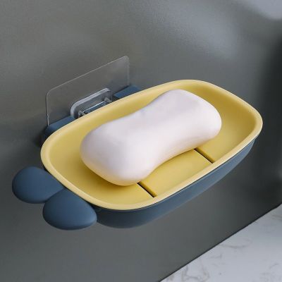 Hot Sale Bathroom Shower Non-perforated Soap Tray Storage Tray Tray Rack Box Soap Holder household essentials for new home Soap Dishes