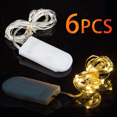 6 Pack Led Fairy Lights Battery Operated String Lights Firefly Starry Moon Lights for DIY Wedding Party Bedroom Patio Christmas