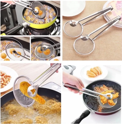 YMS Multifunctional 2in1 Stainless Steel Fine Mesh Strainer Oil Frying ...