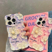 เคสหลังซิลิโคนนิ่มสำหรับ iPhone 14 Pro Max 13Pro วินเทจสีชมพูน้ำมันภาพวาดดอกกุหลาบเคสโทรศัพท์มีลายดอกไม้สำหรับ iPhone 12Pro 13 11 12 14 Pro Max