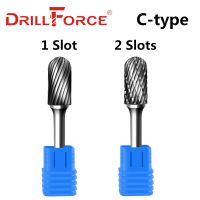 Drillforce 1PC C / CX Type ทังสเตนคาร์ไบด์โรตารี่ไฟล์จุดเสี้ยนตายเครื่องบดเครื่องมือขัดเจาะกัดโลหะไม้แกะสลักบิต