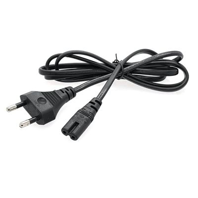 Universal Power Cable 1.5M 2-Hole Charging Cable 8-Character Tail for LED LCD TV Samsung Printer Power Cord EU Plug