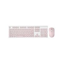 KEYBOARD X260 Wireless Optical Mouse &amp; Keyboard (คีย์บอร์ดและเมาส์) - Pink ประกัน 1ปี