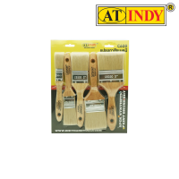 AT INDY Synthetic Paint Brush แปรงทาสีขนเคมี 5 ตัวชุด C600