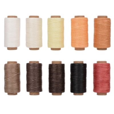 Flat Waxed Thread Cord Leather Sewing Hand Stitching Thread Leather Craft Tools 50m 0.8mm